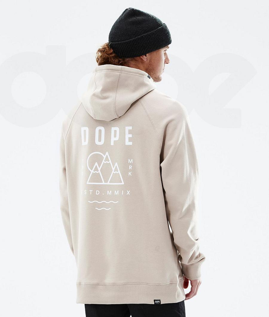 Brown Men\'s Dope Common Hoodies | NZ_D1655