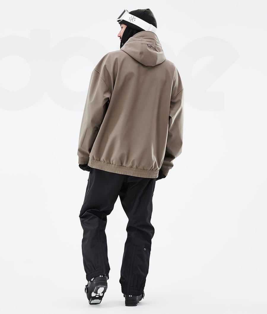 Brown Men's Dope Cyclone Ski Jackets | NZ_D2232
