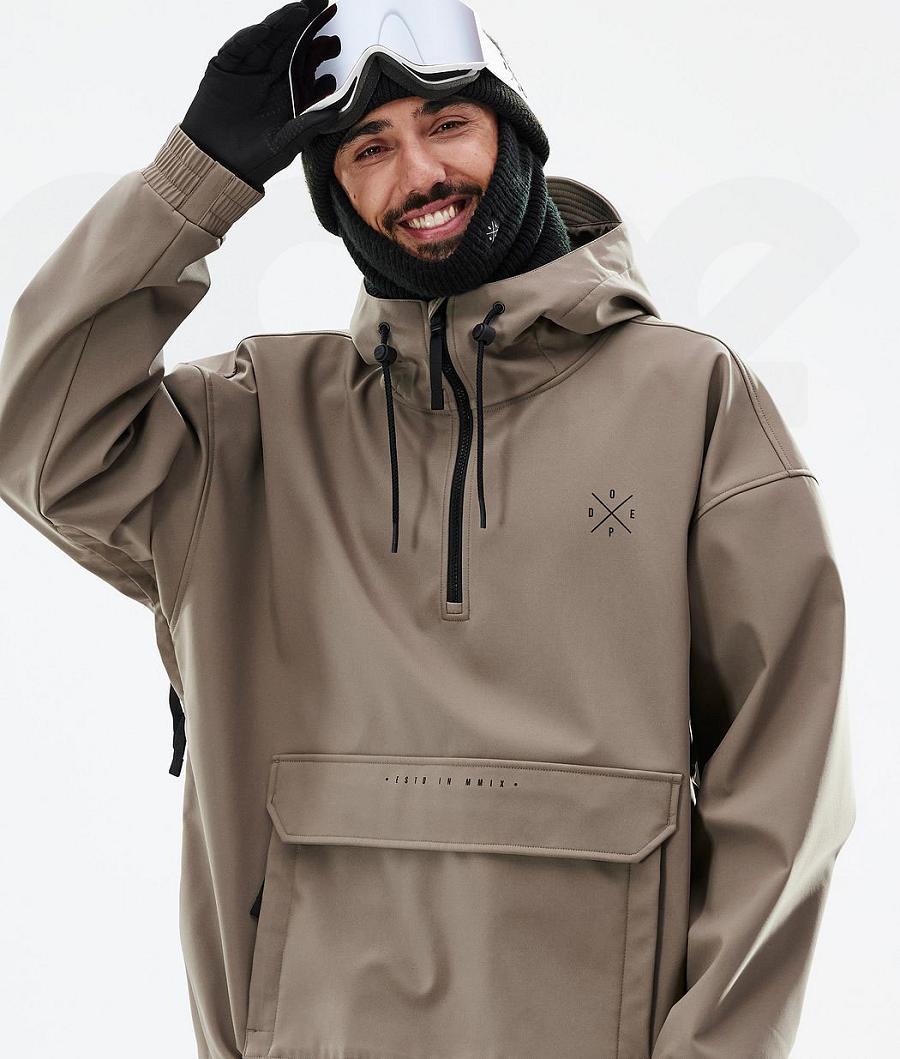 Brown Men's Dope Cyclone Snowboard Jackets | NZ_D1400