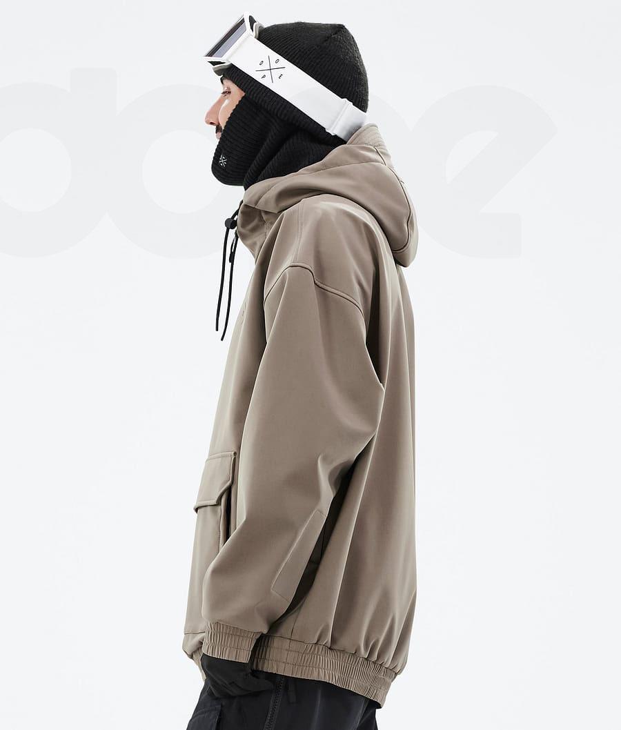 Brown Men's Dope Cyclone Snowboard Jackets | NZ_D1400