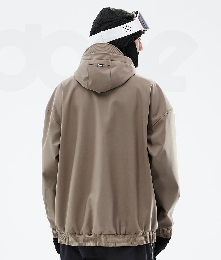 Brown Men's Dope Cyclone Snowboard Jackets | NZ_D1400