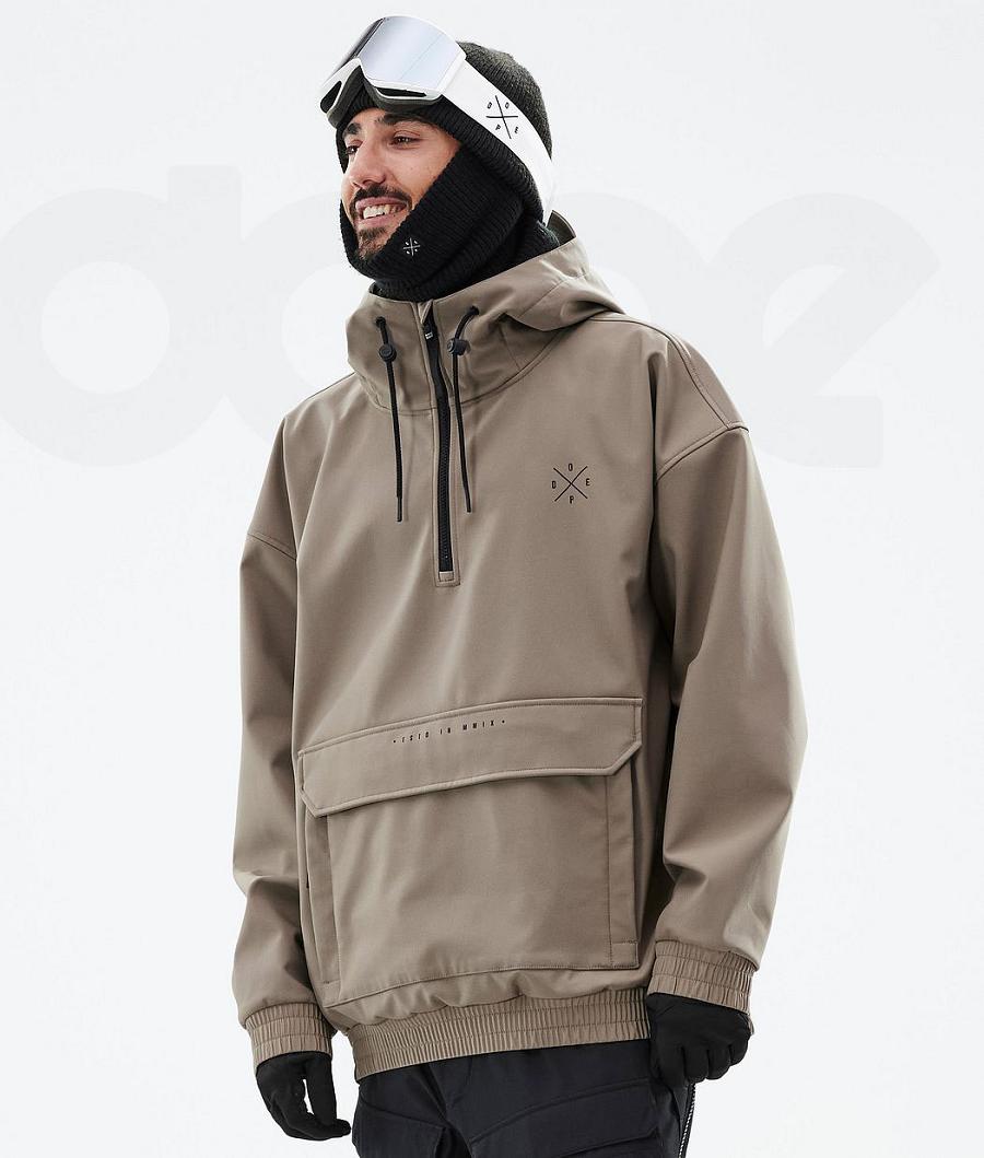 Brown Men\'s Dope Cyclone Snowboard Jackets | NZ_D1400