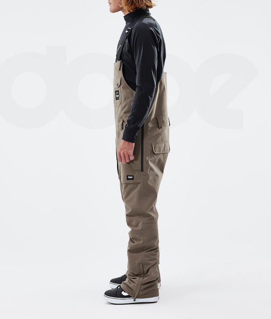 Brown Men's Dope Notorious B.I.B Snowboard Pants | NZ_D2042