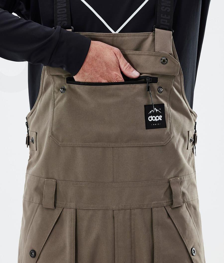 Brown Men's Dope Notorious B.I.B Snowboard Pants | NZ_D2042