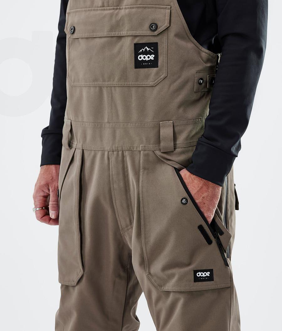 Brown Men's Dope Notorious B.I.B Snowboard Pants | NZ_D2042