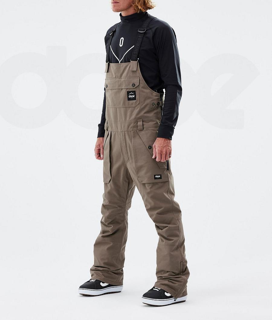 Brown Men\'s Dope Notorious B.I.B Snowboard Pants | NZ_D2042