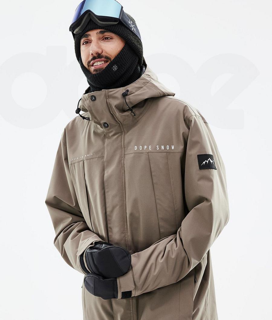 Brown Men's Dope Ranger Snowboard Jackets | NZ_D2225