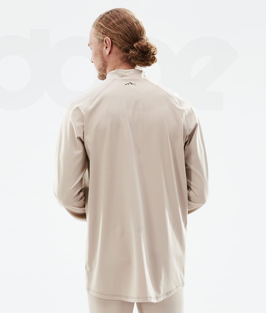 Brown Men's Dope Snuggle Base Layer Tops | NZ_D1532