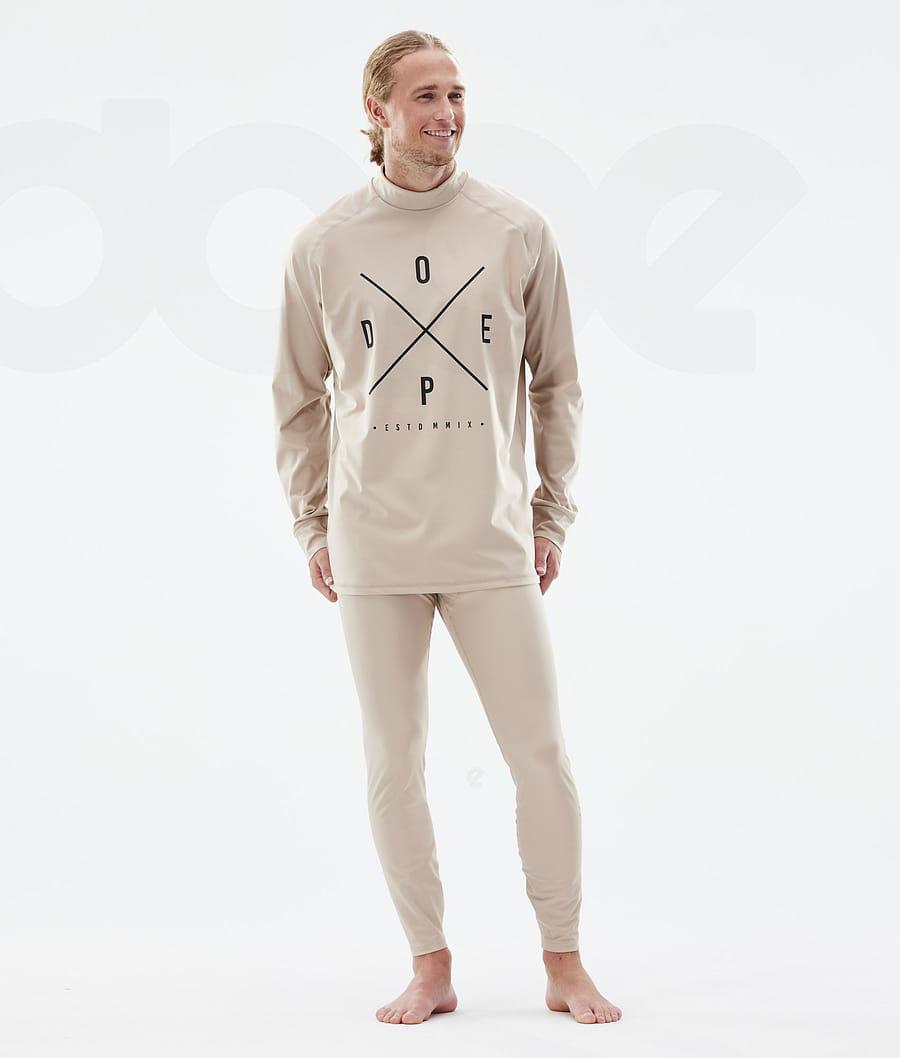 Brown Men's Dope Snuggle Base Layer Tops | NZ_D1532