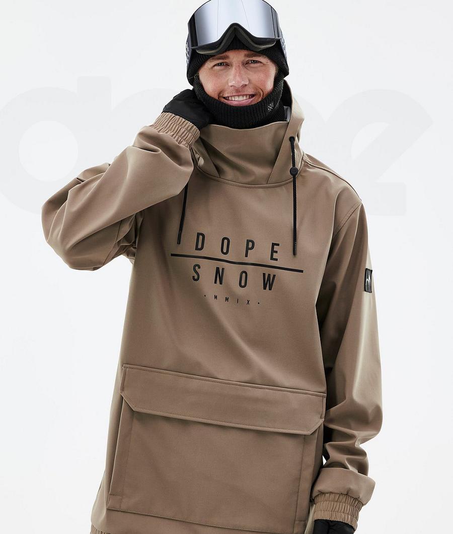 Brown Men's Dope Wylie Snowboard Jackets | NZ_D2055