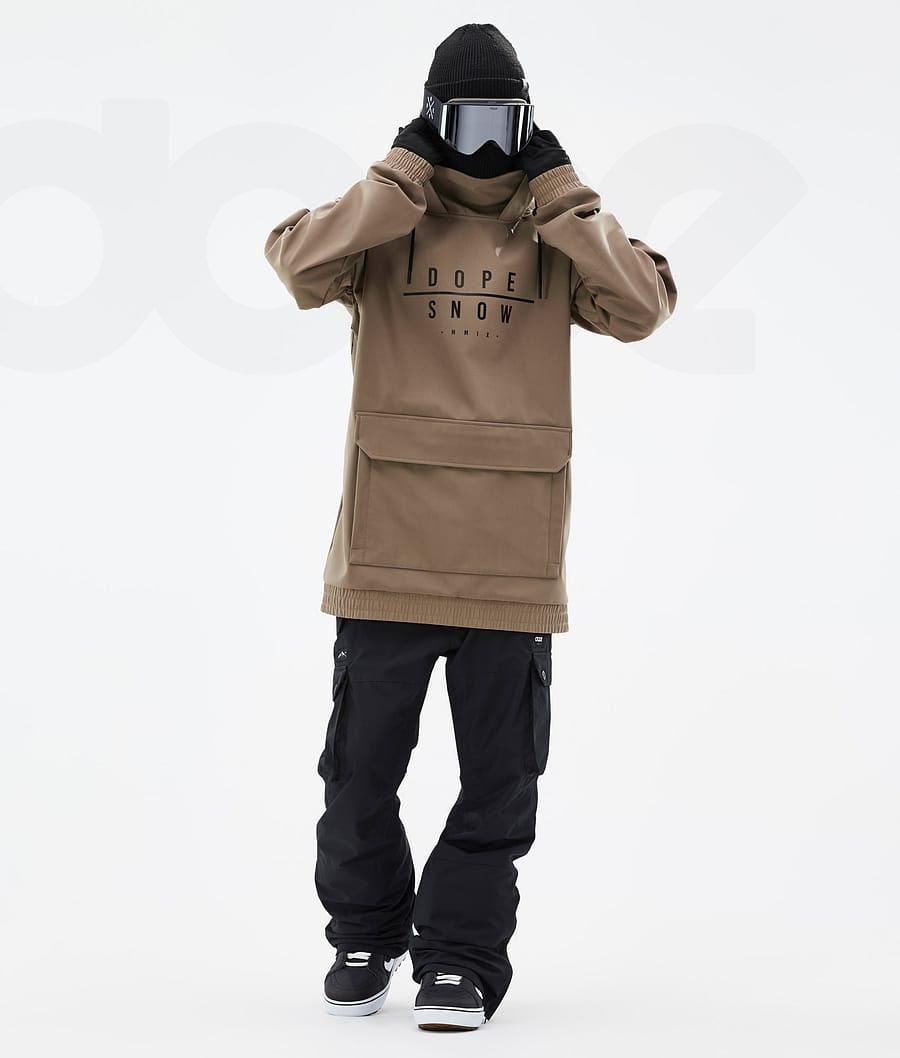 Brown Men's Dope Wylie Snowboard Jackets | NZ_D2055