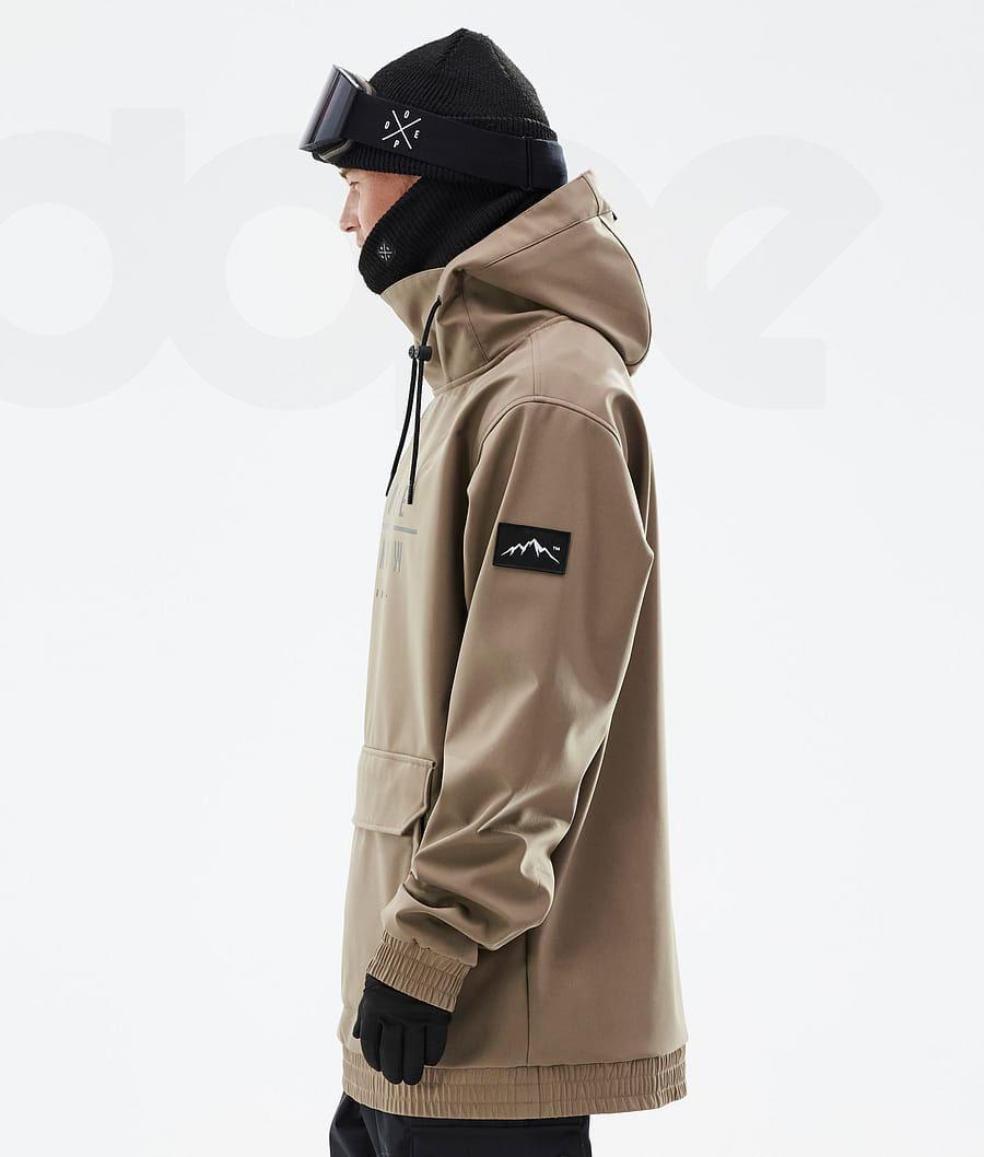 Brown Men's Dope Wylie Snowboard Jackets | NZ_D2055