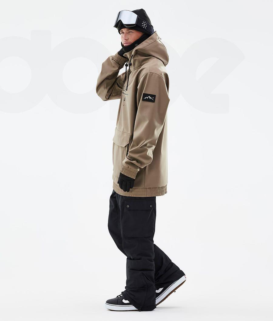 Brown Men's Dope Wylie Snowboard Jackets | NZ_D2055