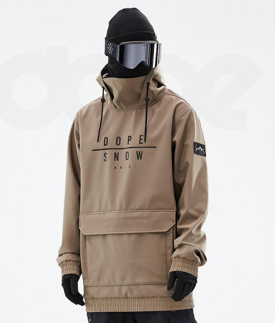 Brown Men\'s Dope Wylie Snowboard Jackets | NZ_D2055