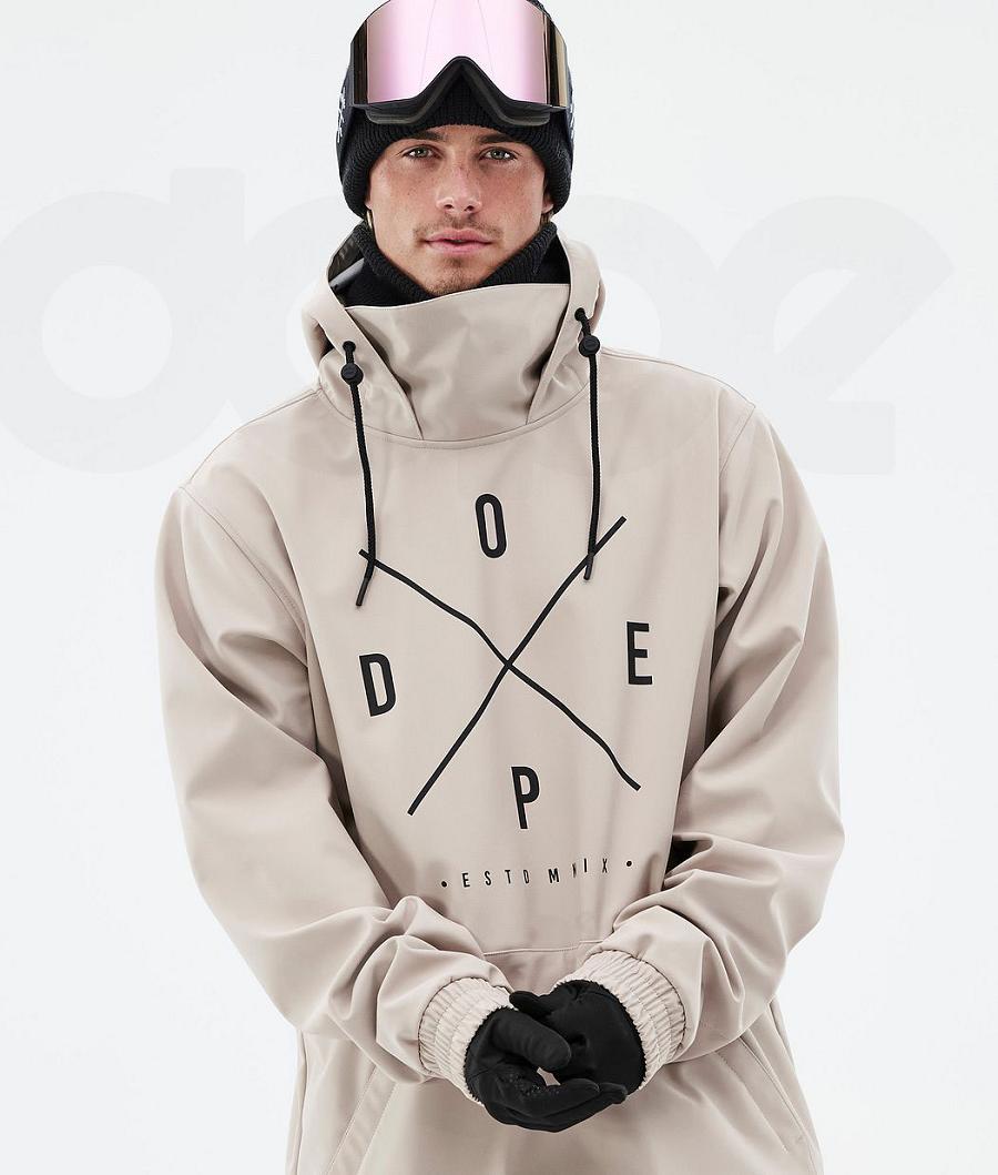 Brown Men's Dope Yeti Snowboard Jackets | NZ_D1793