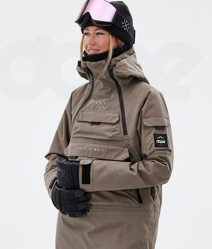 Brown Women's Dope Akin W Snowboard Jackets | NZ_D1633