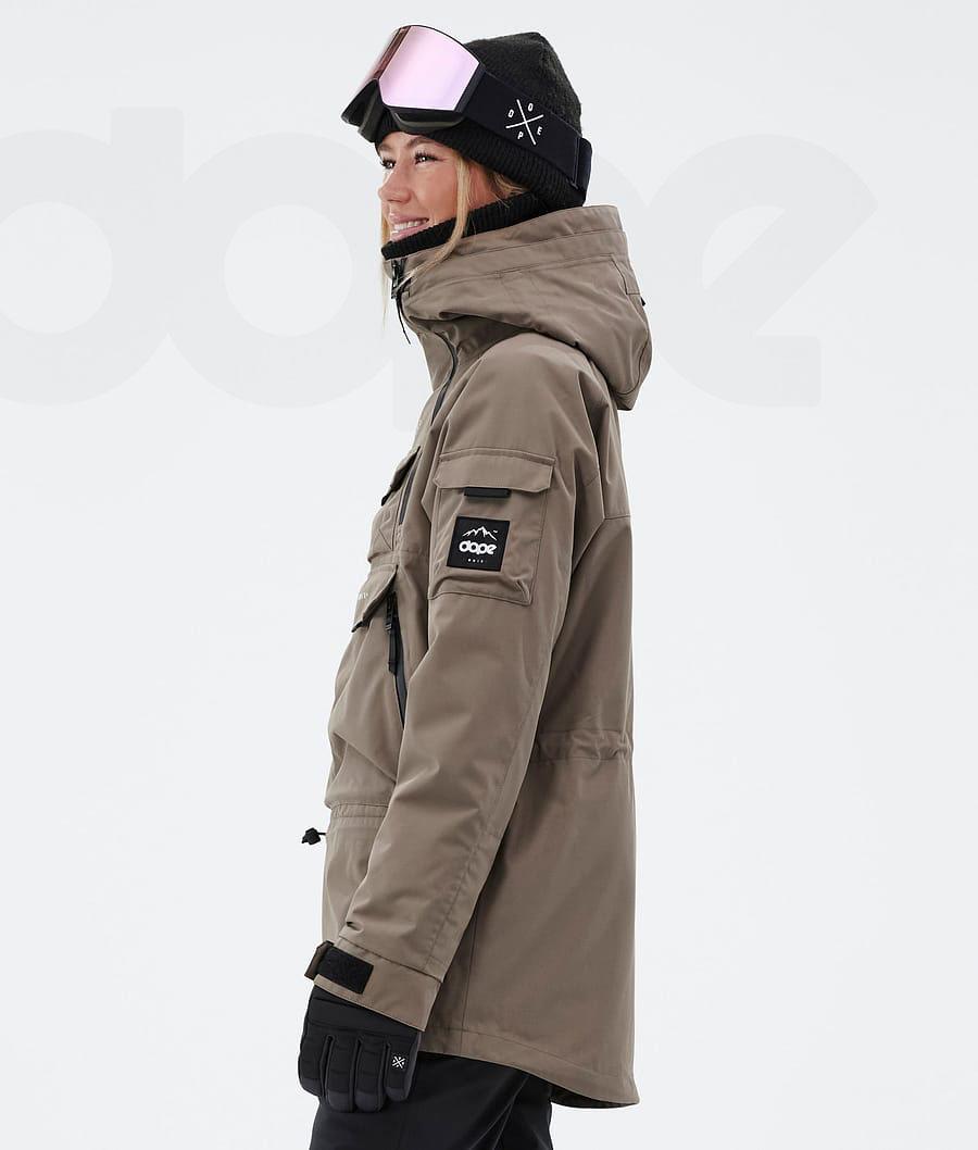 Brown Women's Dope Akin W Snowboard Jackets | NZ_D1633