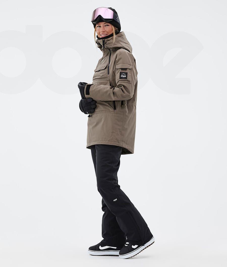 Brown Women's Dope Akin W Snowboard Jackets | NZ_D1633