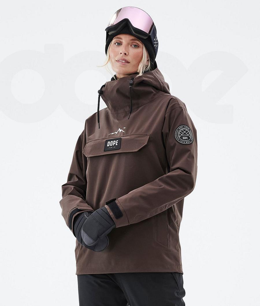 Brown Women\'s Dope Blizzard W Snowboard Jackets | NZ_D2154