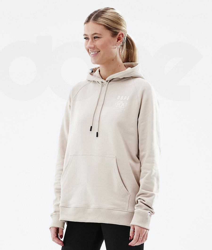 Brown Women's Dope Common W Hoodies | NZ_D2046