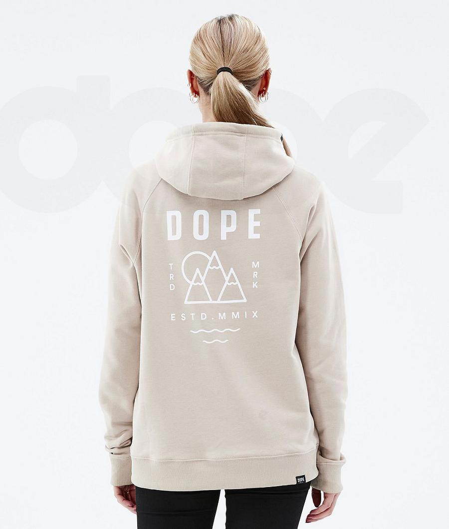 Brown Women\'s Dope Common W Hoodies | NZ_D2046