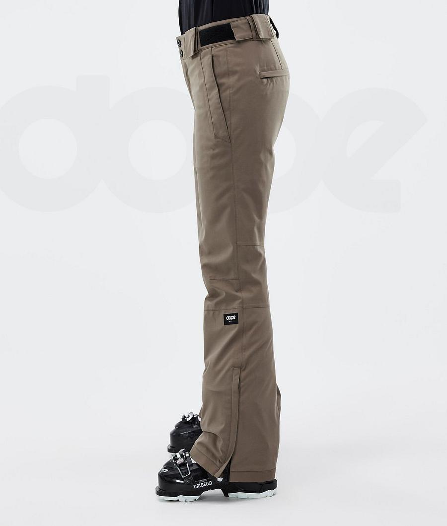 Brown Women's Dope Con W Ski Pants | NZ_D1234