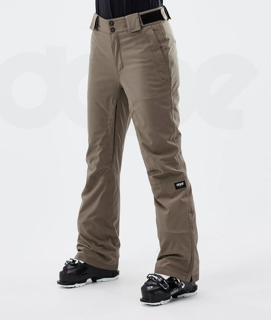 Brown Women\'s Dope Con W Ski Pants | NZ_D1234