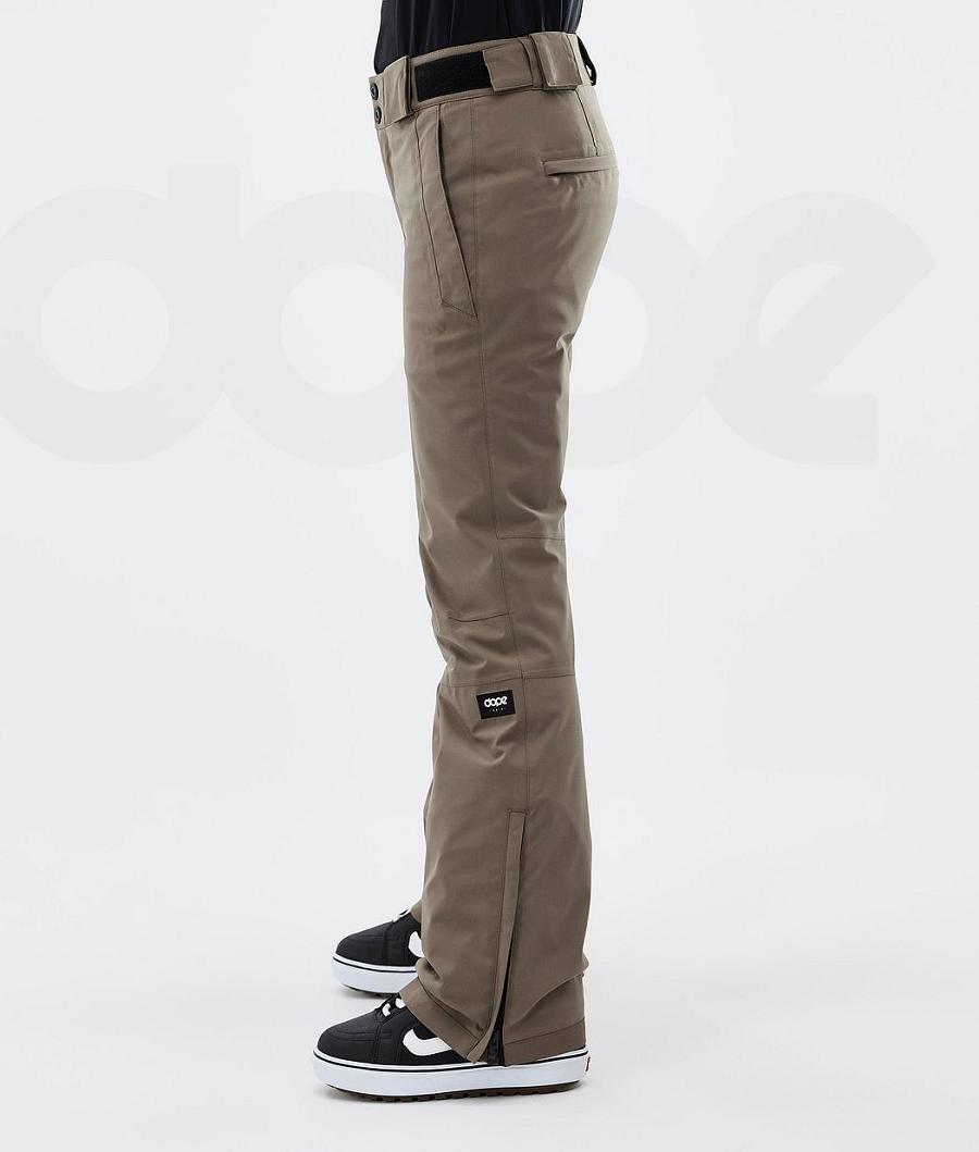 Brown Women's Dope Con W Snowboard Pants | NZ_D1306