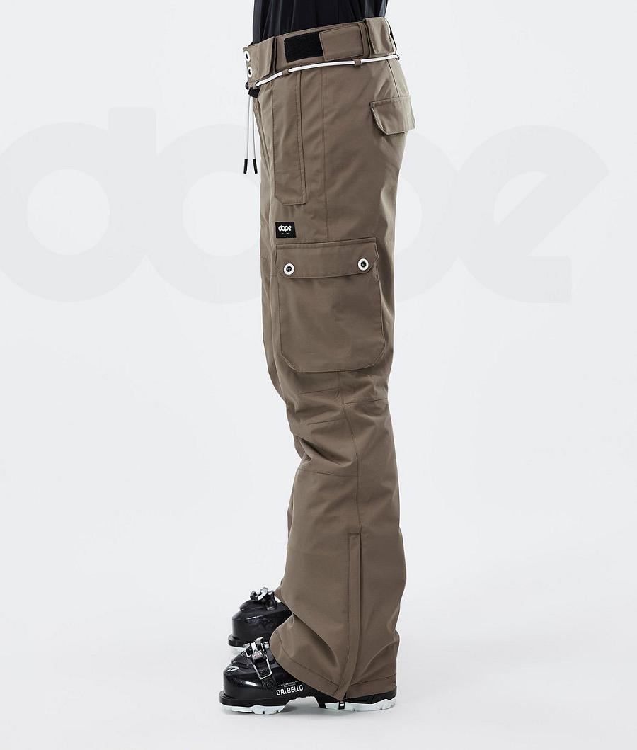 Brown Women's Dope Iconic W Ski Pants | NZ_D1078