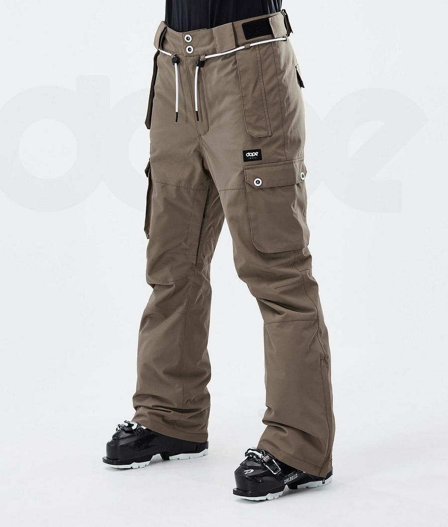 Brown Women\'s Dope Iconic W Ski Pants | NZ_D1078