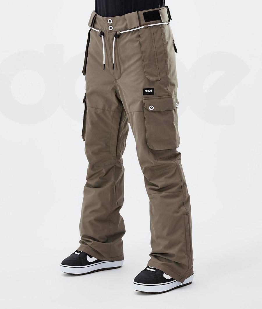 Brown Women\'s Dope Iconic W Snowboard Pants | NZ_D2110