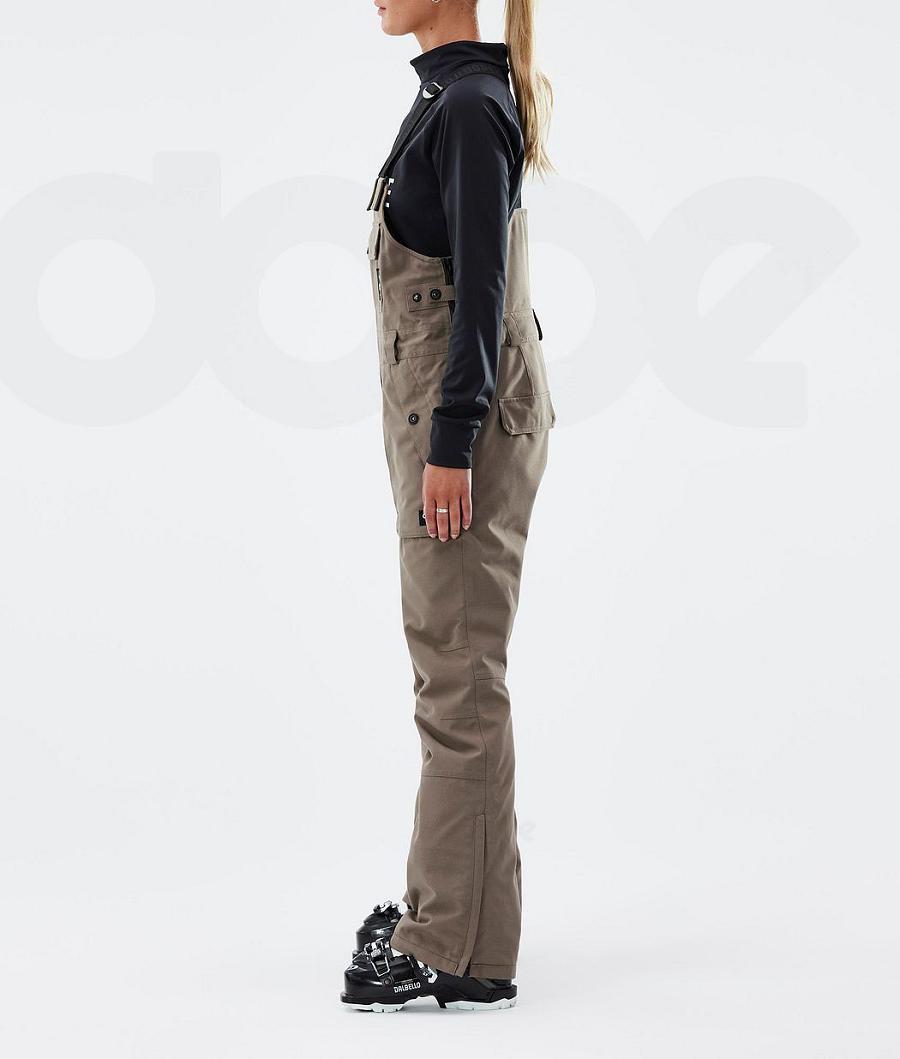 Brown Women's Dope Notorious B.I.B W Ski Pants | NZ_D1745