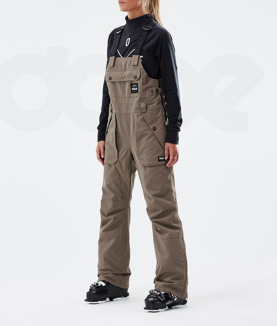 Brown Women\'s Dope Notorious B.I.B W Ski Pants | NZ_D1745