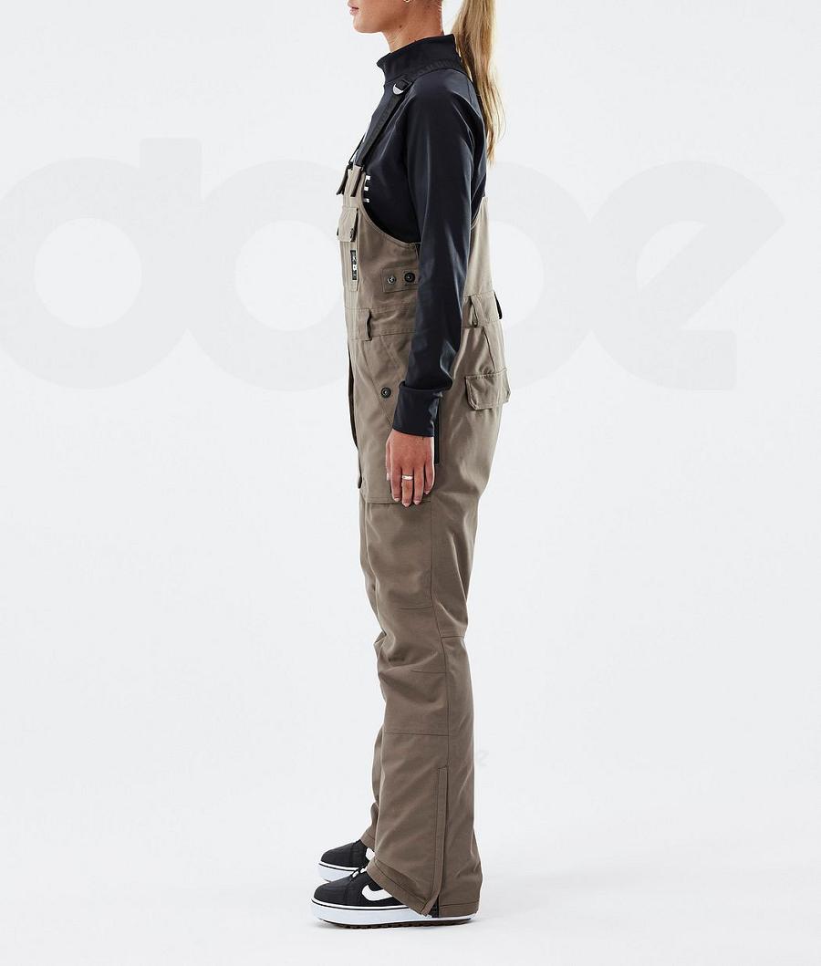 Brown Women's Dope Notorious B.I.B W Snowboard Pants | NZ_D2129