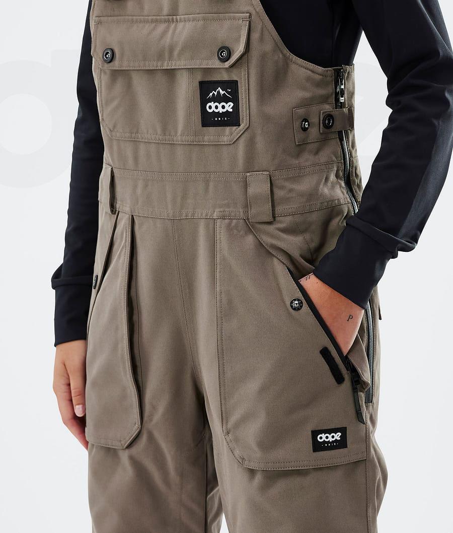 Brown Women's Dope Notorious B.I.B W Snowboard Pants | NZ_D2129
