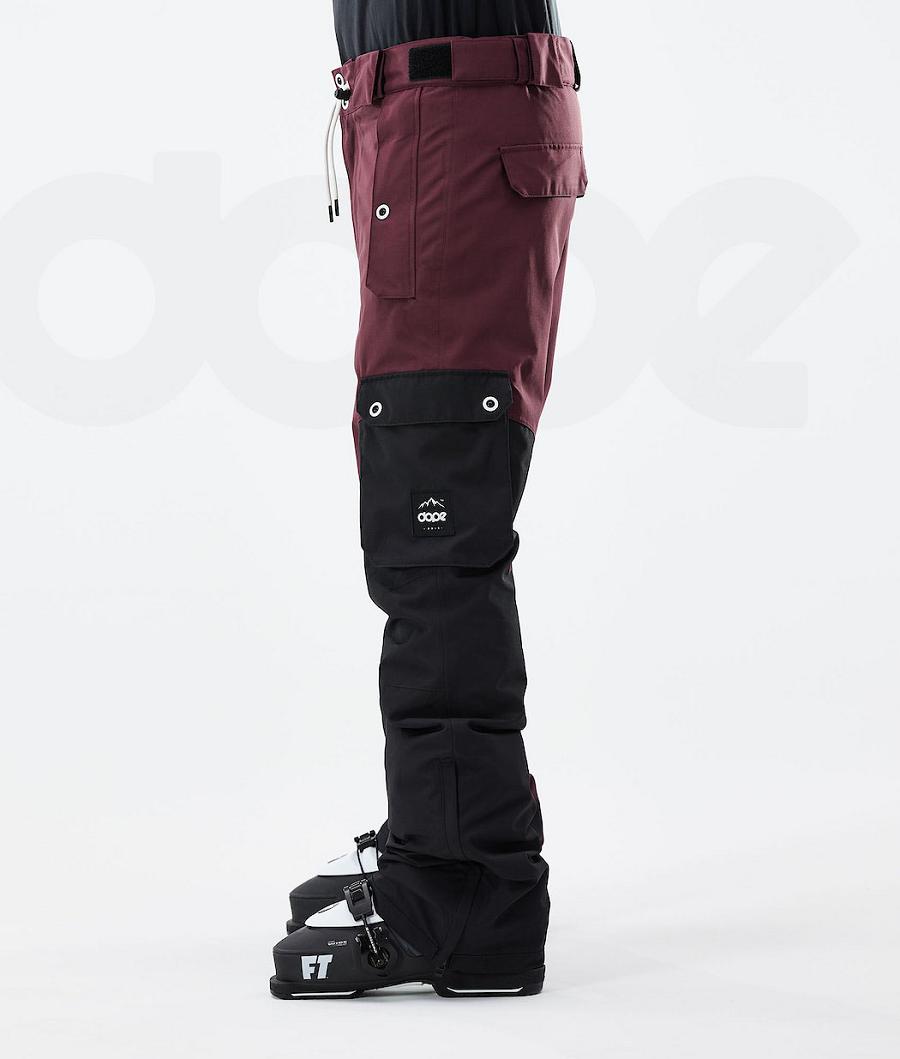 Burgundy / Black Men's Dope Adept 2021 Ski Pants | NZ_D2496