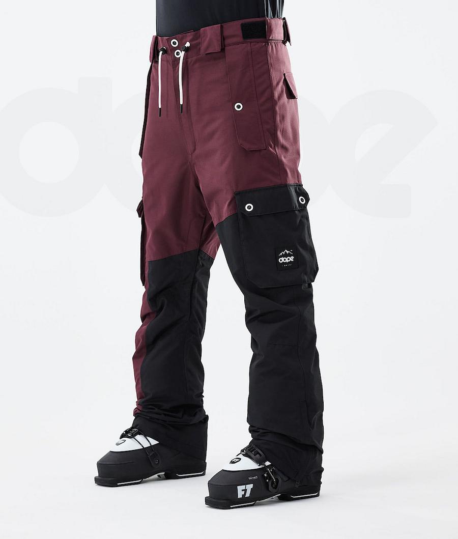 Burgundy / Black Men\'s Dope Adept 2021 Ski Pants | NZ_D2496