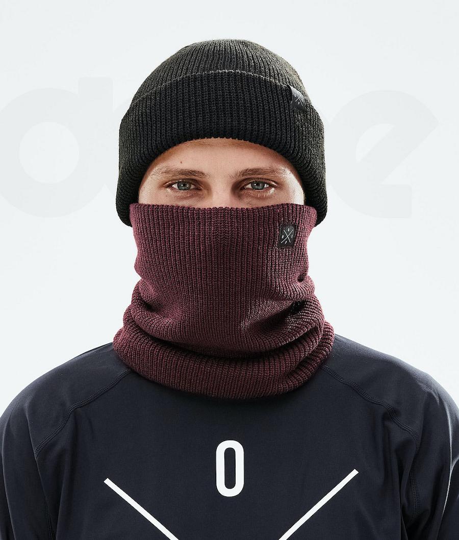 Burgundy Men's Dope 2X-UP Knitted Facemasks | NZ_D1241