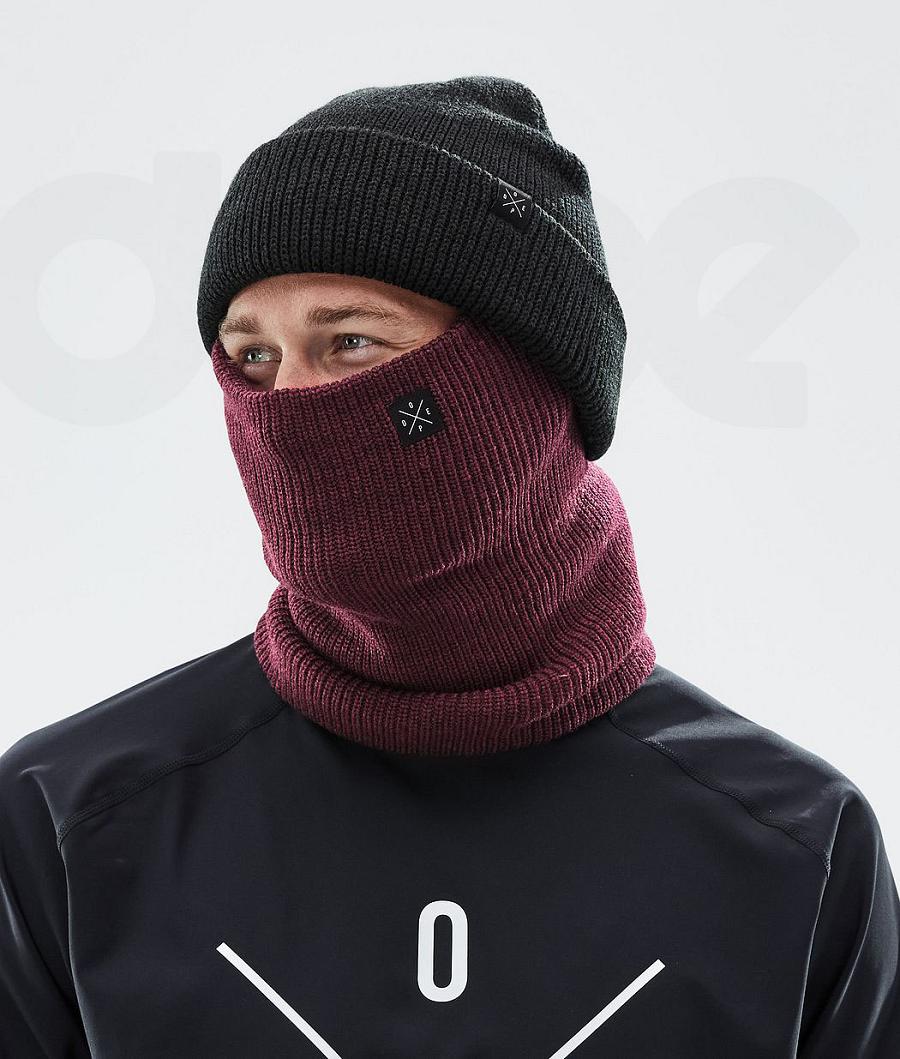 Burgundy Men's Dope 2X-UP Knitted Facemasks | NZ_D2395