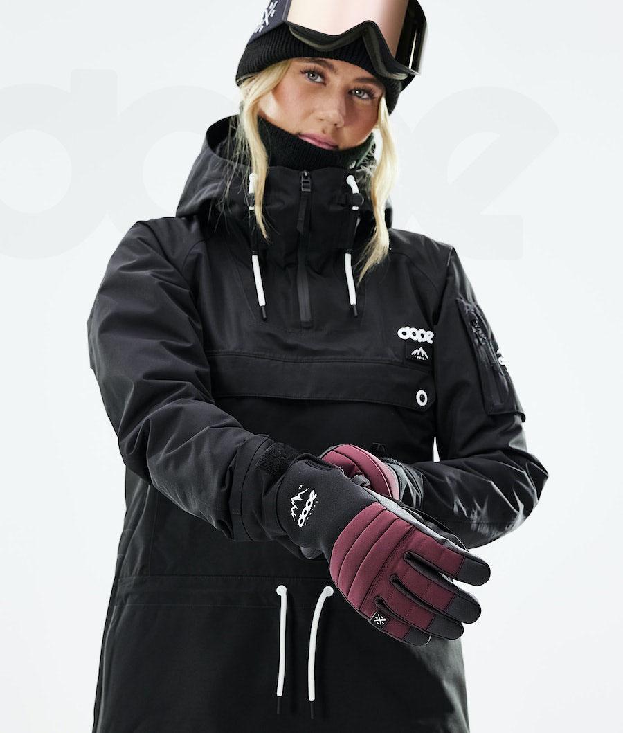 Burgundy Men's Dope Ace 2021 Snowboard Gloves | NZ_D2175