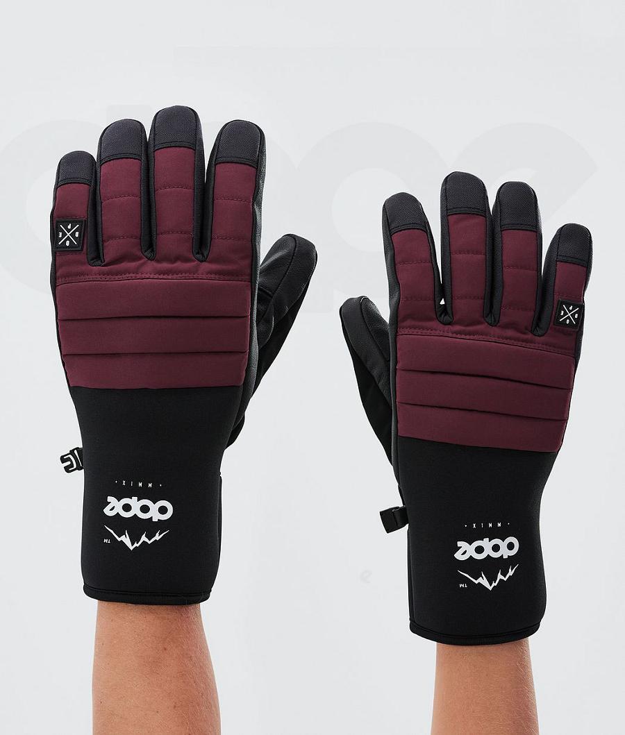 Burgundy Men\'s Dope Ace Snowboard Gloves | NZ_D1232