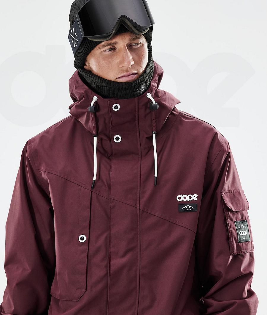 Burgundy Men's Dope Adept 2021 Ski Jackets | NZ_D2031