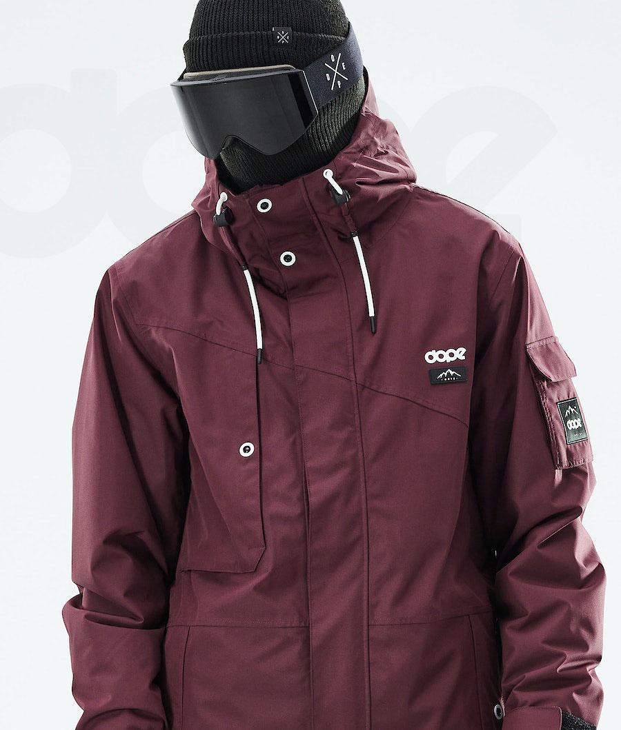 Burgundy Men's Dope Adept 2021 Ski Jackets | NZ_D2031