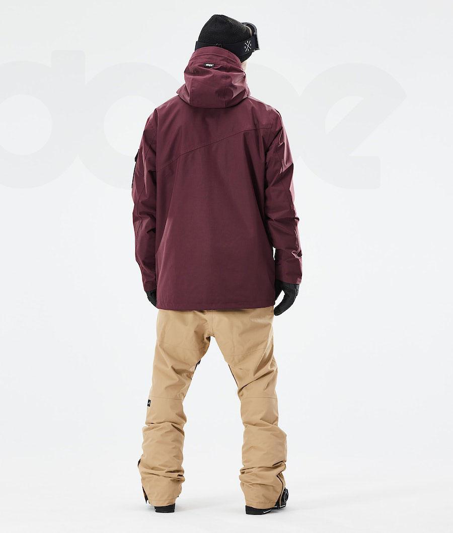 Burgundy Men's Dope Adept 2021 Ski Jackets | NZ_D2031