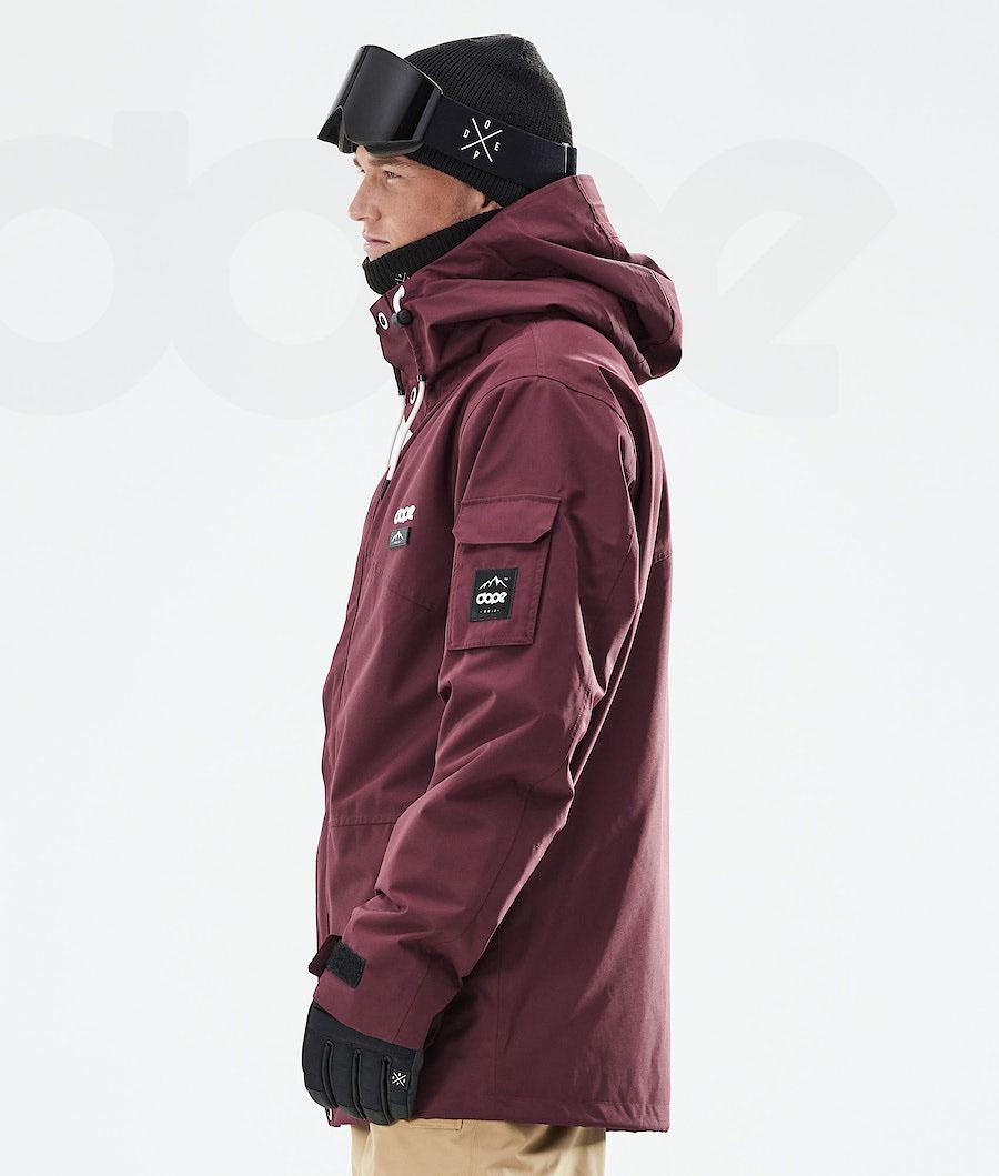 Burgundy Men's Dope Adept 2021 Ski Jackets | NZ_D2031