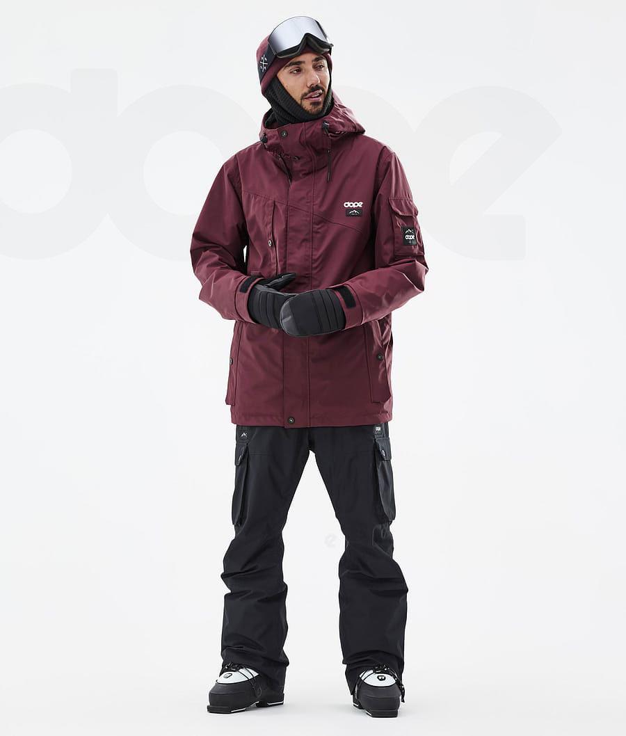 Burgundy Men's Dope Adept Ski Jackets | NZ_D2048