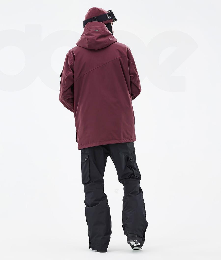 Burgundy Men's Dope Adept Ski Jackets | NZ_D2048