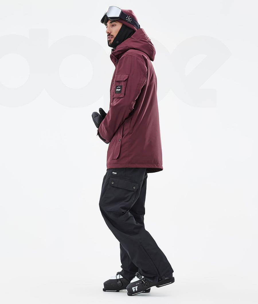 Burgundy Men's Dope Adept Ski Jackets | NZ_D2048