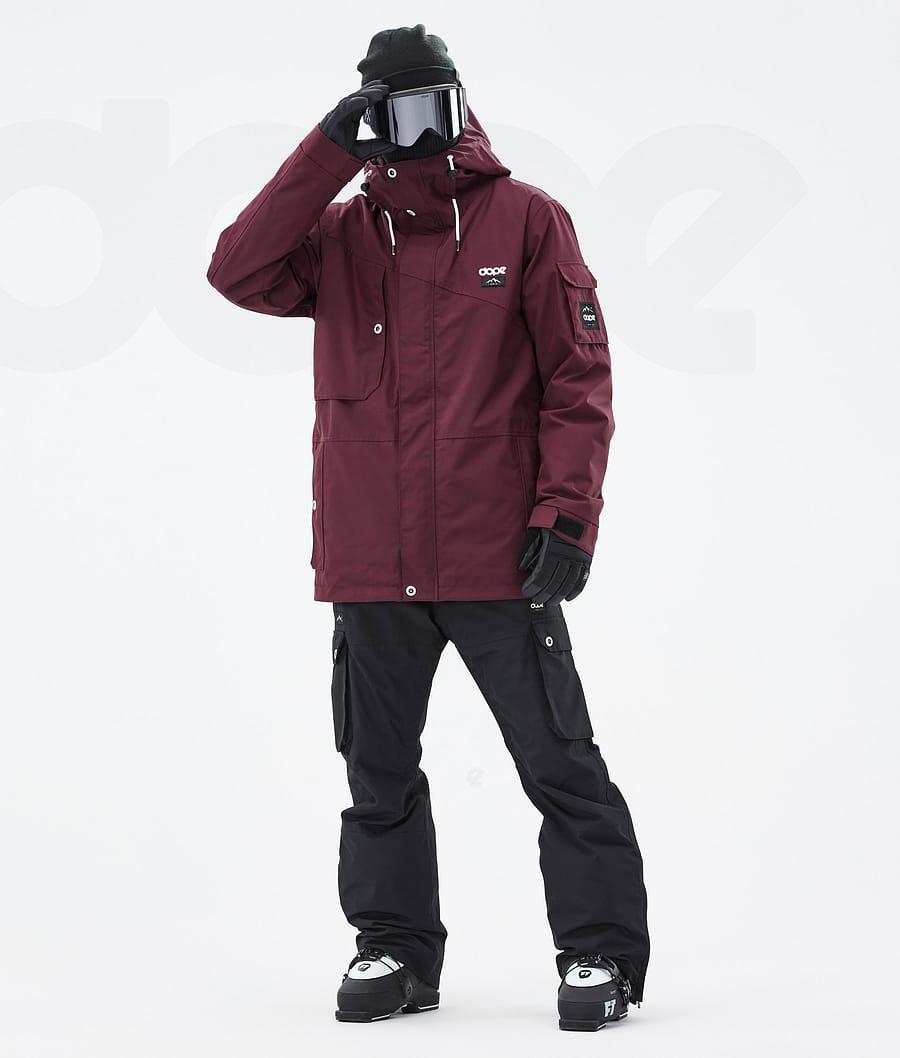 Burgundy Men's Dope Adept Ski Jackets | NZ_D2181