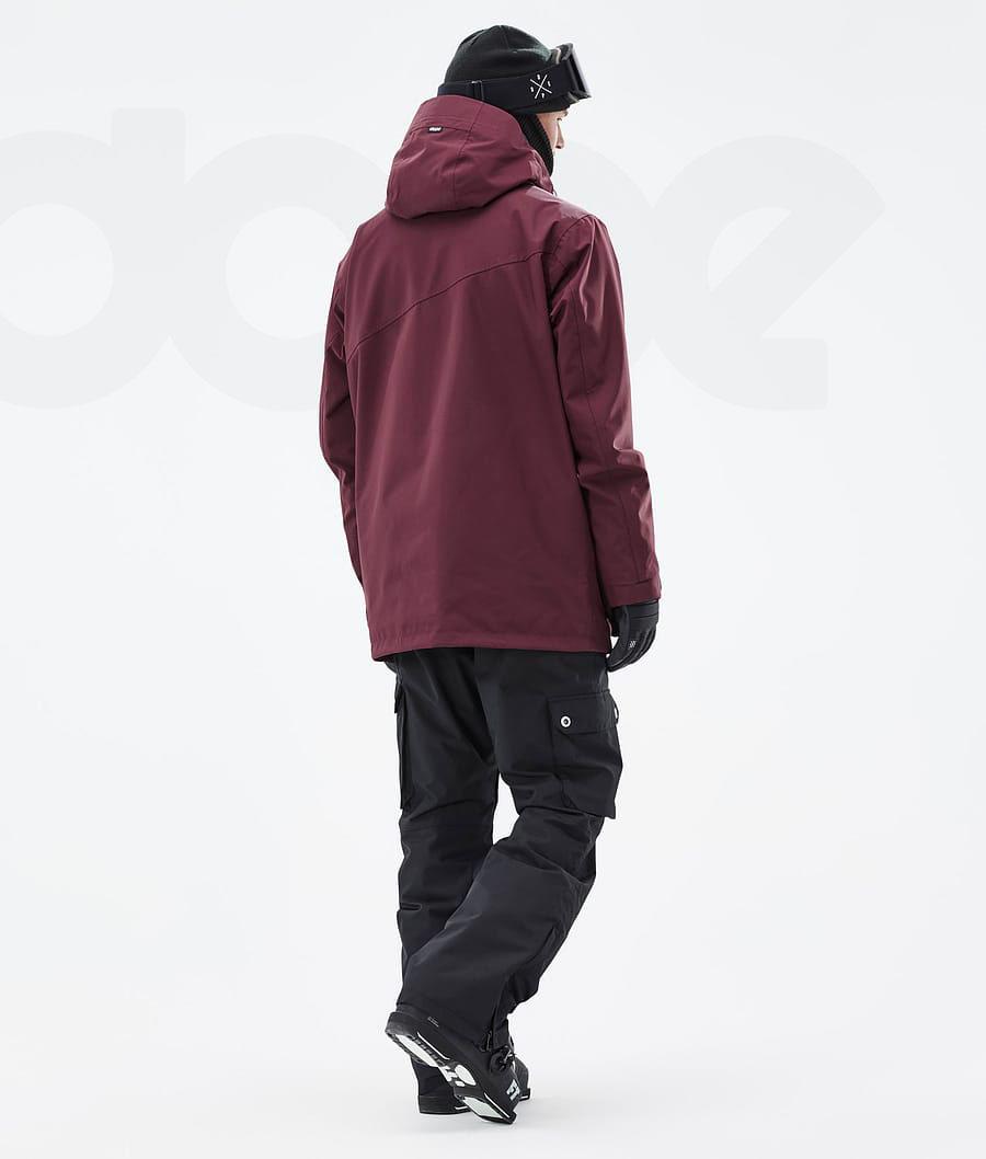 Burgundy Men's Dope Adept Ski Jackets | NZ_D2181
